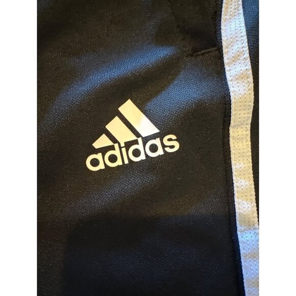 Adidas Athletic Training Pants Men Small Pull On Gym Jogger Black White 3 Stripe - Picture 3 of 16